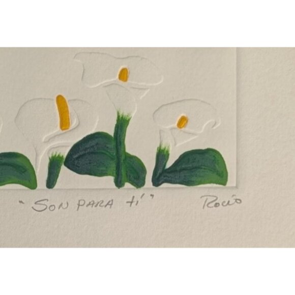 Rocio Pindter Embossed Floral Art Print Metal Frame 'These are for you' - Picture 8 of 13